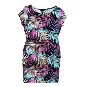 Tropical Bodycon Mini Dress Women’s Sz Small Colorful Resort Vacation